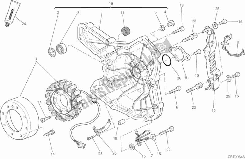 Todas as partes de Gerador do Ducati Monster 696 ABS Anniversary 2013